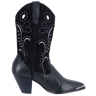 Dingo Women's Ava Pigskin Leather Fashion Boots - Black #2
